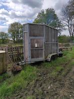 Dubbele paardentrailer, Hout, Ophalen