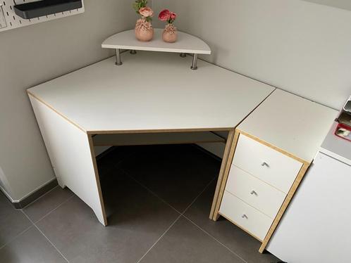 Hoekbureau + ladekastje (3 lades), Huis en Inrichting, Bureaus, Gebruikt, Bureau, Ophalen
