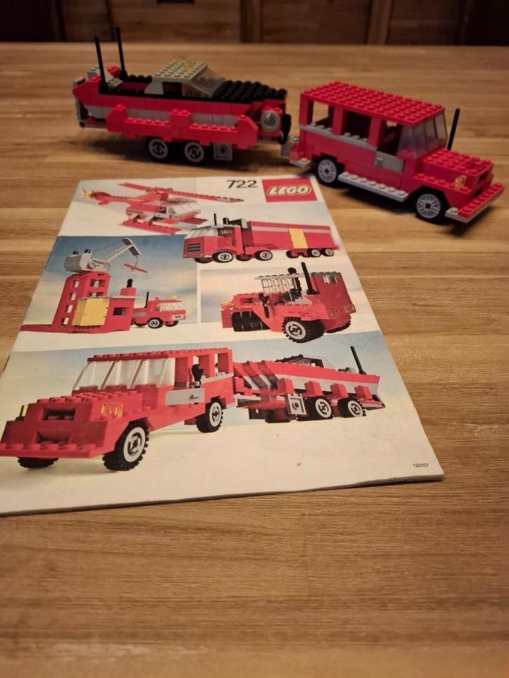 LEGO 722 JEEP + BOOT + TRAILER + BOEK, Kinderen en Baby's, Speelgoed | Duplo en Lego, Gebruikt, Lego, Complete set, Ophalen of Verzenden