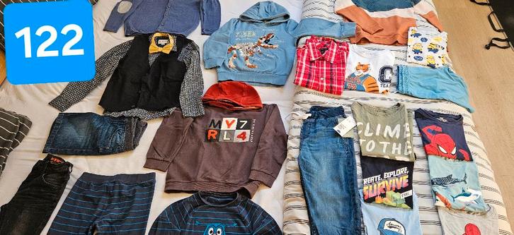 Kleding bundel kind jongen maat 122, 7 jaar, Kinderen en Baby's, Kinderkleding | Maat 122, Zo goed als nieuw, Jongen, Ophalen of Verzenden