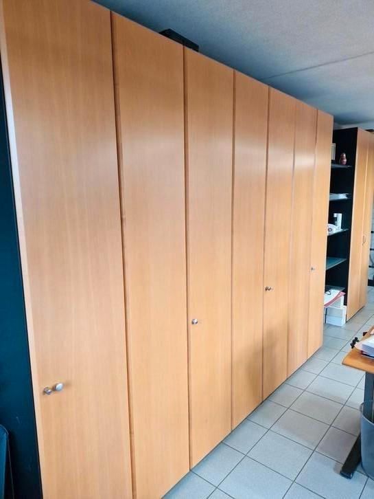 Kastenwand bureau + aparte bureaukasten, Huis en Inrichting, Bureaus, Gebruikt, Bureau, Ophalen