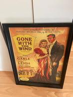 Affiche Gone With the wind 30x40 cm, Ophalen, Rechthoekig Staand, Met lijst, Zo goed als nieuw