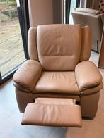 Comfortabele lederen relaxzetel met uitklapbaar voetstuk, 75 à 100 cm, Moins de 150 cm, Une personne, Enlèvement