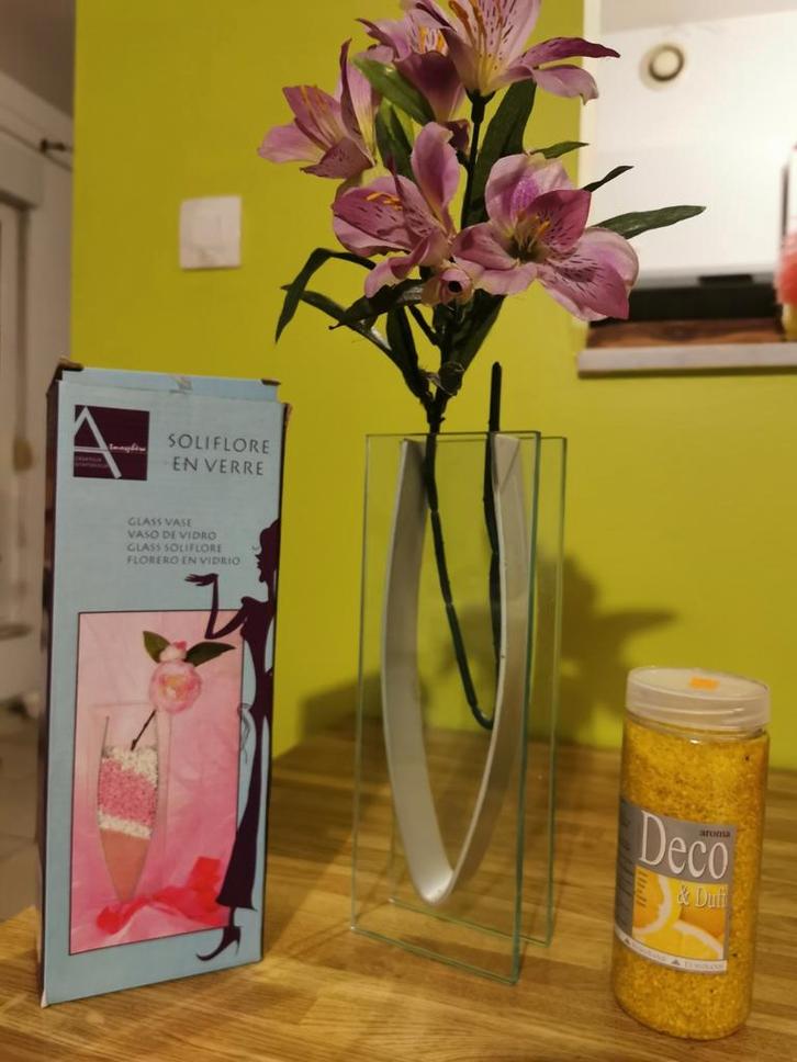 Vase soliflore chromé et en verre, Maison & Meubles, Accessoires pour la Maison | Fleurs séchées, Enlèvement ou Envoi