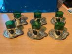 Kleine glaasjes met onderzettertjes, Verzamelen, Ophalen of Verzenden, Gebruikt, Borrel- of Shotglas