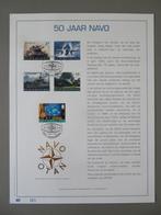 Luxe kunstblad goud 23 karaat 50 jaar NAVO - OTAN, Postzegels en Munten, Postzegels | Europa | België, Verzenden, Gestempeld, Overig