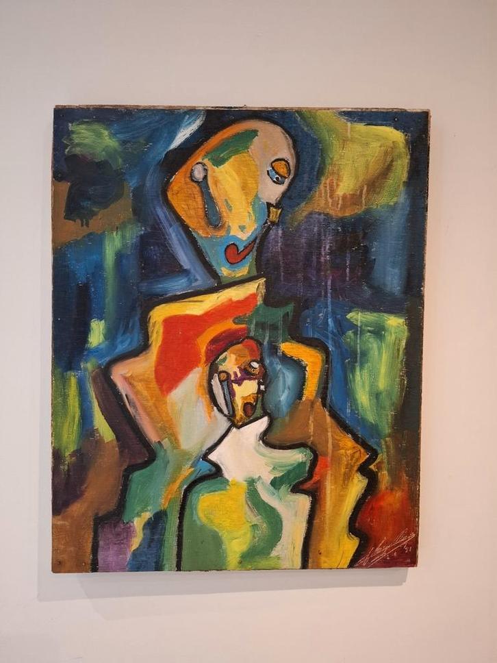 Onbekende kunstenaar 1991, Antiek en Kunst, Kunst | Schilderijen | Abstract, Ophalen