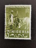 Nigeria 1963 - Lutte contre la faim - Berger, Bovins, Poisso, Timbres & Monnaies, Timbres | Afrique, Affranchi, Enlèvement ou Envoi
