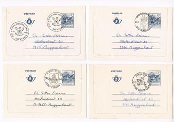 9 Postbladen kluut met speciale gelegenheidsstempel