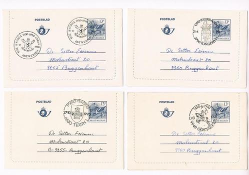 9 Postbladen kluut met speciale gelegenheidsstempel, Postzegels en Munten, Postzegels | Europa | België, Gestempeld, 1e dag stempel