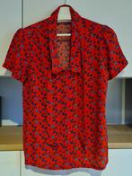 Rode blouse 'bloemen' (Wow to go, maat: M), Comme neuf, Wow to go, Taille 38/40 (M), Rouge