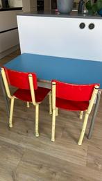 Vintage tubax kleutertafel en stoeltjes, Antiek en Kunst, Ophalen