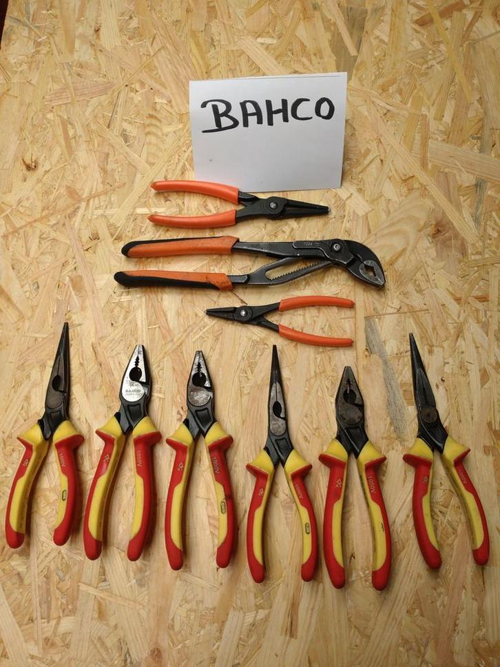 Bahco - Lot de pinces (9 pièces), Bricolage & Construction, Outillage | Outillage à main, Utilisé, Enlèvement ou Envoi