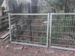 Gegalvaniseerde poort, Tuin en Terras, Tuinhekken en Hekwerk, Ophalen, Zo goed als nieuw, IJzer, Dubbelstaafmat hekwerk
