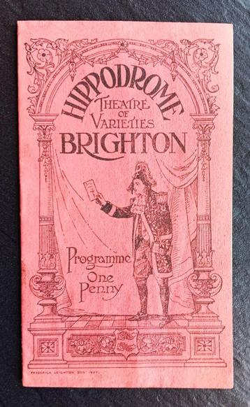 PROGRAMMA 24 JULI 1911 BRIGHTON HIPPODROME beschikbaar voor biedingen