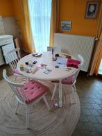 Keukentafel + 4 stoelen, Huis en Inrichting, Keuken | Keukenelementen, Ophalen, Gebruikt, Wit, 50 tot 100 cm
