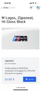 2x BMW M logo Zijpaneel zwart, Enlèvement, BMW, Neuf