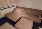 Grote, comfortabele sofa (met poef), Huis en Inrichting, Gebruikt, Stof, Vierpersoons of meer, Ophalen