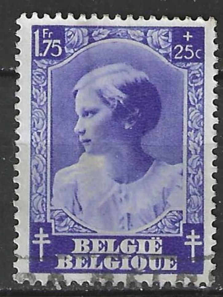 Belgie 1937 - Yvert/OBP 464 - Josephine-Charlotte (ST), Postzegels en Munten, Postzegels | Europa | België, Koninklijk huis, Gestempeld