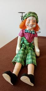 lappen clown poleyster hoofd oranje haren, Verzamelen, Poppen, Ophalen of Verzenden, Gebruikt, Overige typen