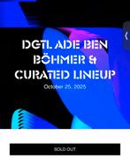 2x tickets 25/10 ADE DGTL Ben Böhmer in Amsterdam, Twee personen