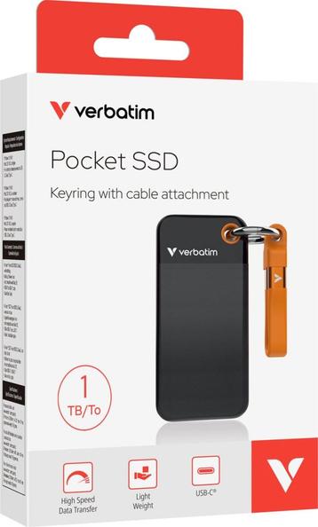 Verbatim Pocket SSD - 1TB - USB-C - Zwart beschikbaar voor biedingen
