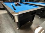 Pooltafel 8FT zwart met blauw laken Billard Biljarttafel, Sport en Fitness, Biljarten en Poolen, Ophalen of Verzenden, Zo goed als nieuw