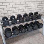 Technogym Dumbells Set 7 kilo tot 22 kilo + Technogym Rack, Ophalen, Zo goed als nieuw