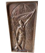 gedenkplaat 1914-1918 Pro Patria in brons, Collections, Objets militaires | Général, Enlèvement ou Envoi