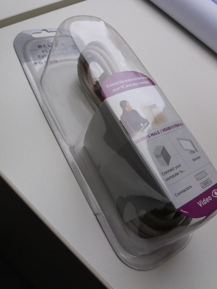 VGA - MONITOR - Verlengkabel, Computers en Software, Pc- en Netwerkkabels, Nieuw, Ophalen