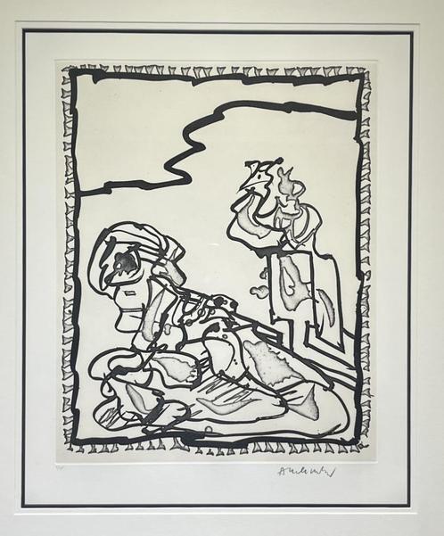 Pierre Alechinsky, prachtige ETS, beperkte oplage!, Antiek en Kunst, Kunst | Etsen en Gravures, Ophalen