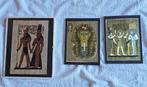 3 kaders met Egyptische kunst, Antiek en Kunst, Ophalen