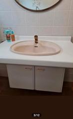ruime beige lavabo meubel met lavabo, Enlèvement, Utilisé