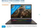 MSI Vector 17 HX AI A2XWHG-052BE, Neuf, Intel Core Ultra 9, MSI, 32 GB