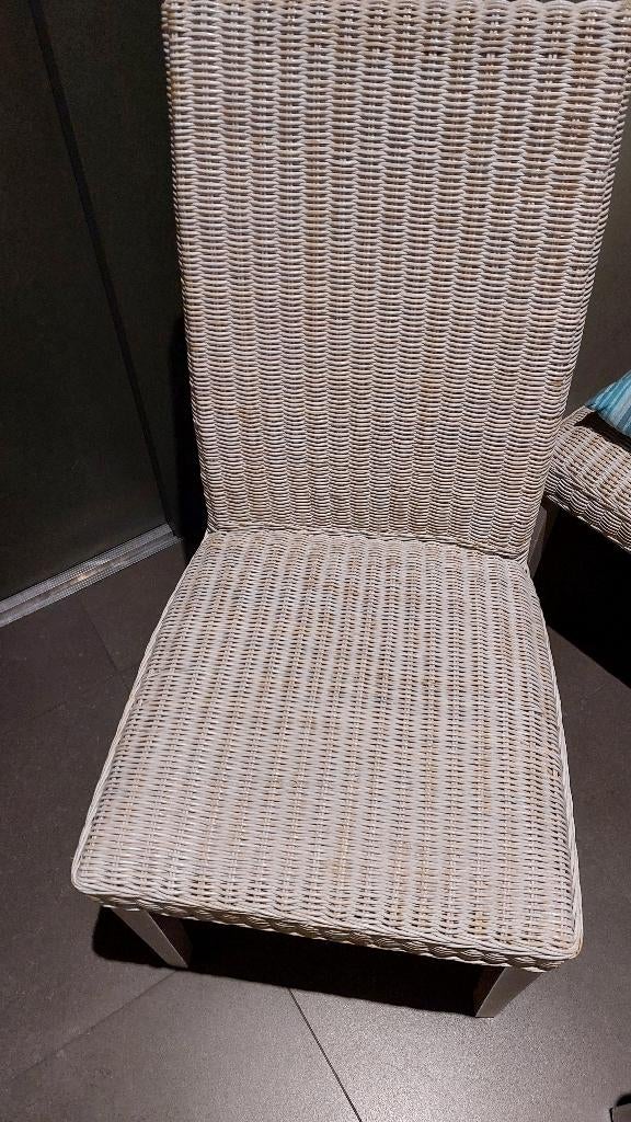 Meubles chaises, Maison & Meubles, Chaises, Gris, Osier ou Rotin, Comme neuf, Enlèvement