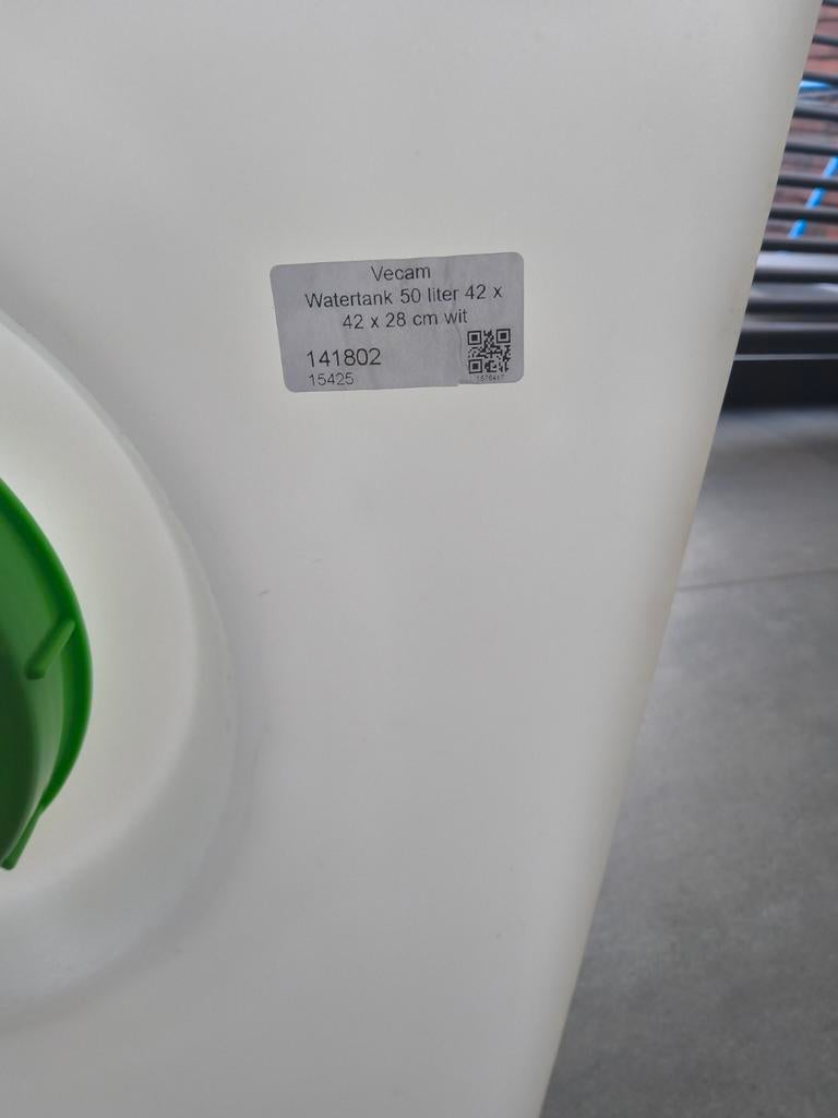 Vecam watertank 50 liter, Ophalen