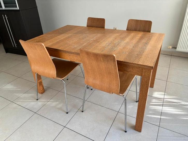 Eettafel 4-8 pers., Huis en Inrichting, Tafels | Salontafels, Gebruikt, 50 tot 75 cm, 50 tot 100 cm, 100 tot 150 cm, Rechthoekig