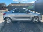 Peugeot 206 cc, zilvergrijs, cabrio hardtop, Auto's, Peugeot, Voorwielaandrijving, 4 zetels, 170 g/km, Zwart