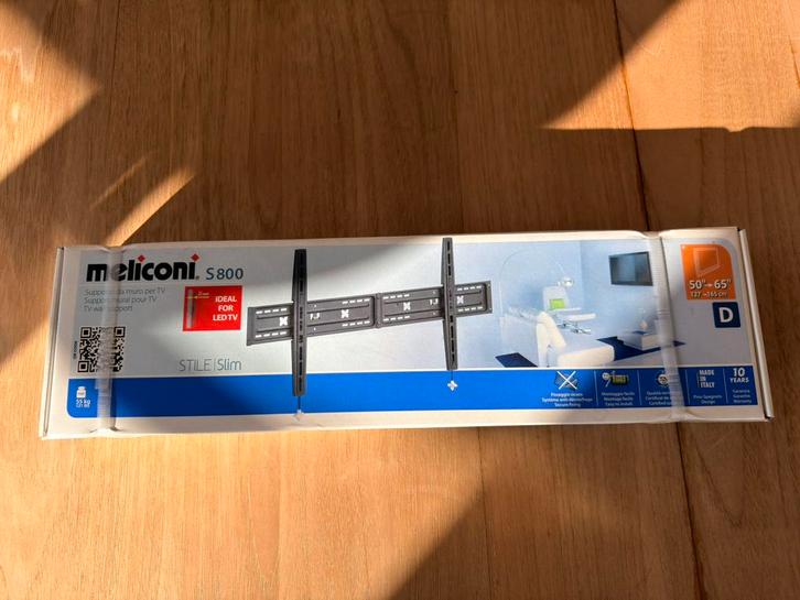 Tv Muurbeugel 50-65 inch - Meliconi S800, TV, Hi-fi & Vidéo, Support de télévision, Neuf, Enlèvement