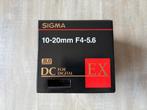 Objectif Sigma 10-20mm F4-5.6 EX DC Nikon, Enlèvement, Comme neuf, Accessoires