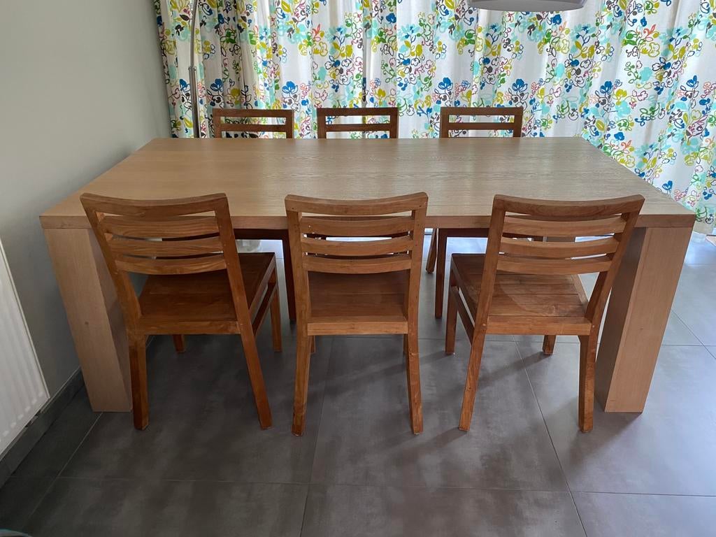 Houten stoelen - zithoogte 46cm - breed zitvlak, Huis en Inrichting, Stoelen, Ophalen, Gebruikt, Hout