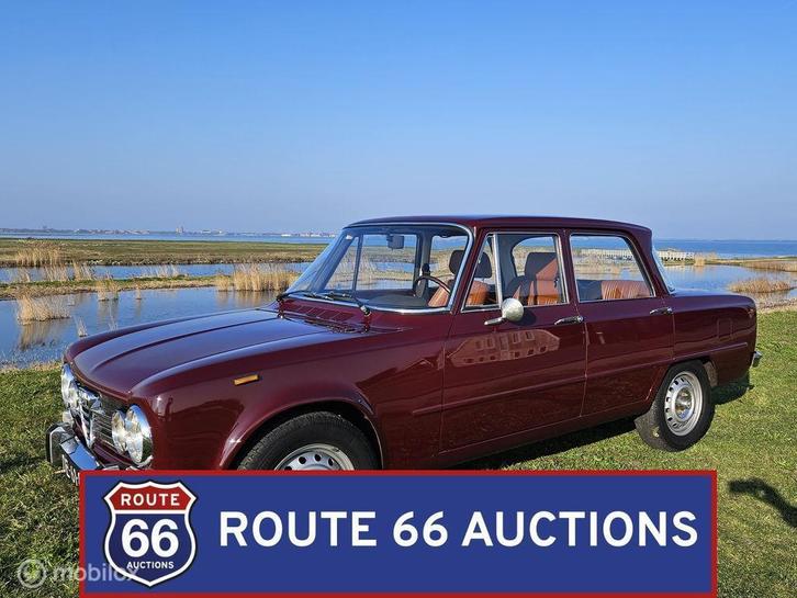 Alfa Romeo Giulia 1600 | 1970 | Route 66 Auctions, Autos, Oldtimers & Ancêtres, Entreprise, Achat, Alfa Romeo, Essence, Autre carrosserie