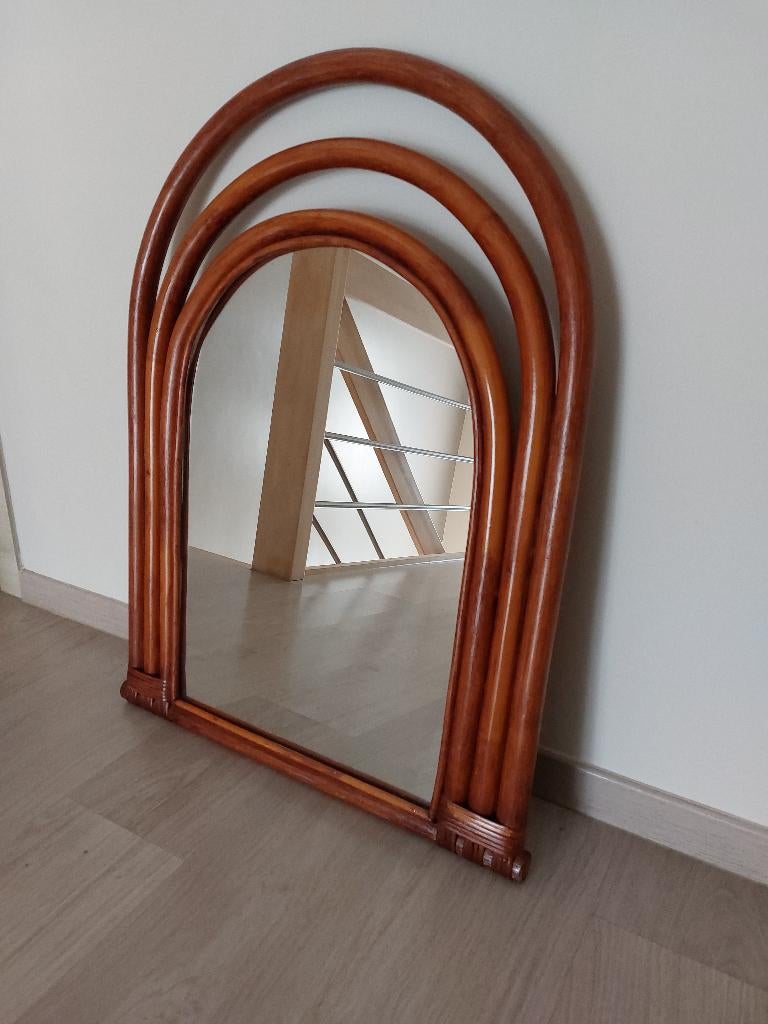 Miroir en rotin, Maison & Meubles, Enlèvement, Utilisé