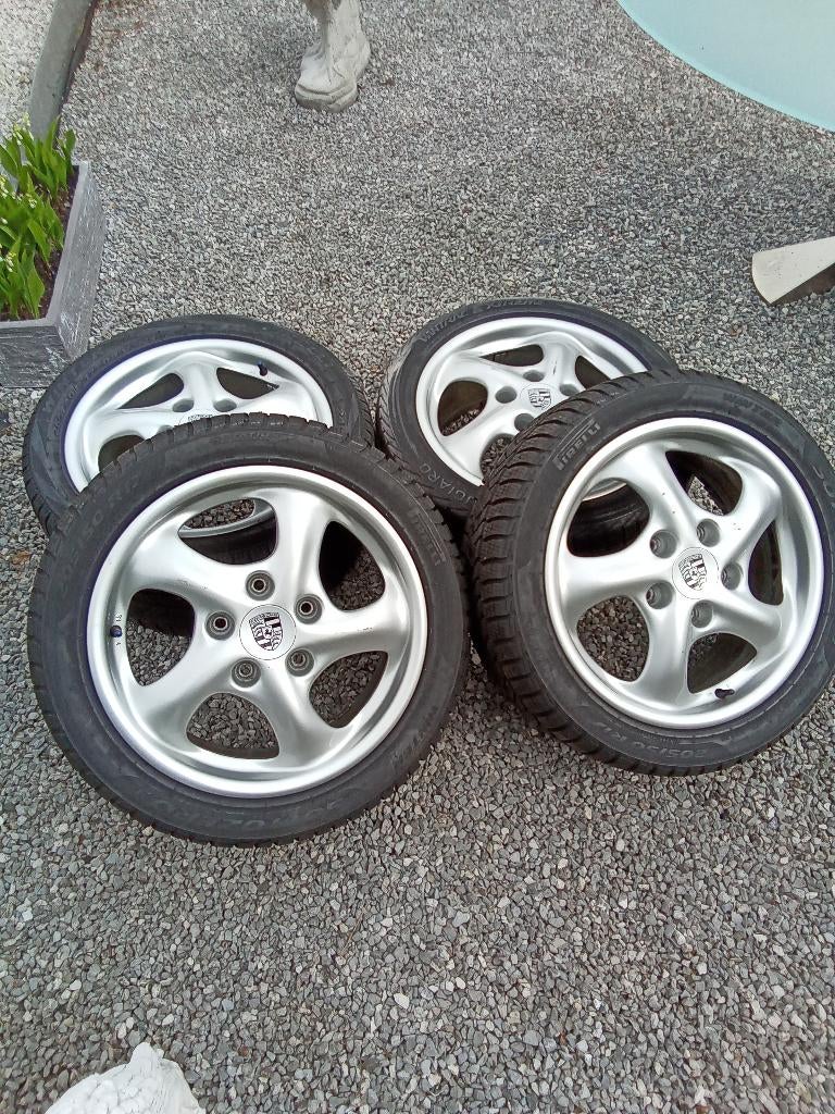 Jantes Porsche 996 Turbo look (Turbo Twist), Enlèvement, Utilisé, Jante(s)