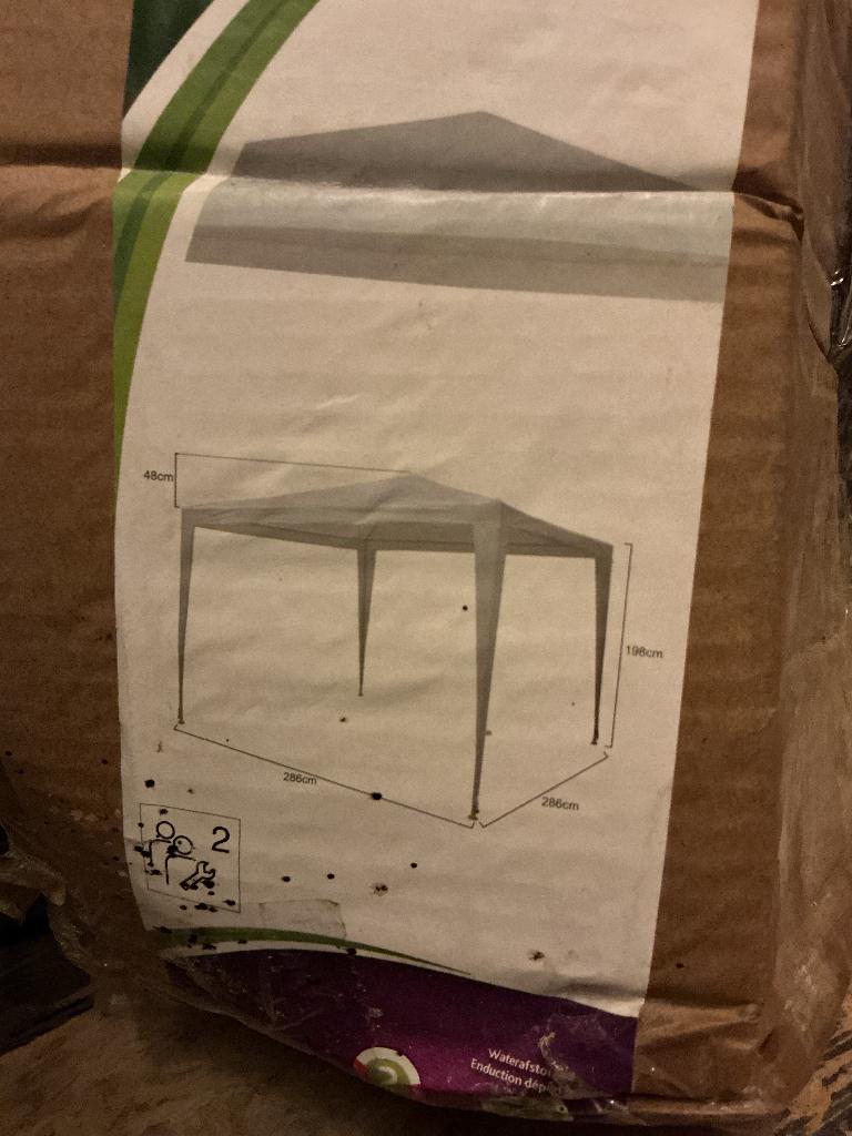 2x Central Park Partytent 2.86 x 2.86m – Wit PE 100g/m², Ophalen, Partytent