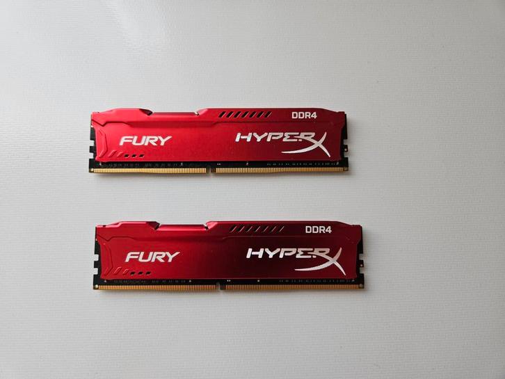 2x Kingston HyperX Fury 16GB DDR4 2666 MHz
(32 GB), Computers en Software, RAM geheugen, Desktop, 32 GB, DDR4, Ophalen of Verzenden