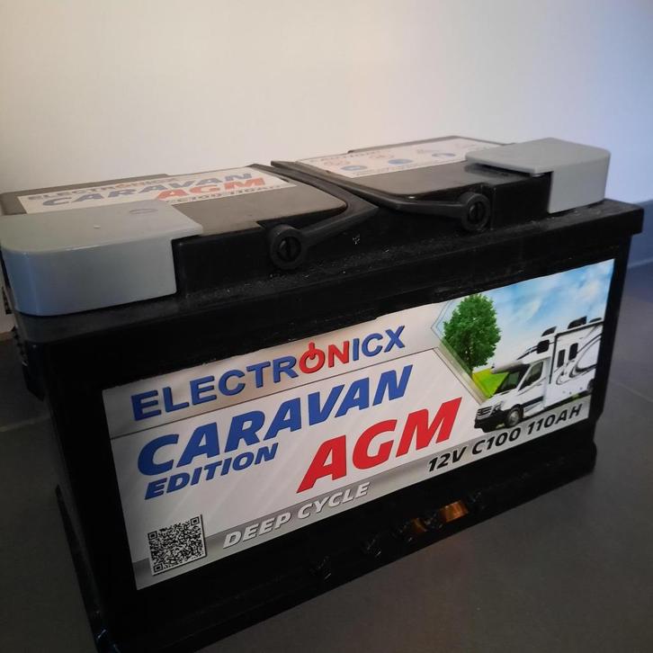 AGM accu camper 12v 110ah, Caravans en Kamperen, Overige Caravans en Kamperen, Nieuw, Ophalen