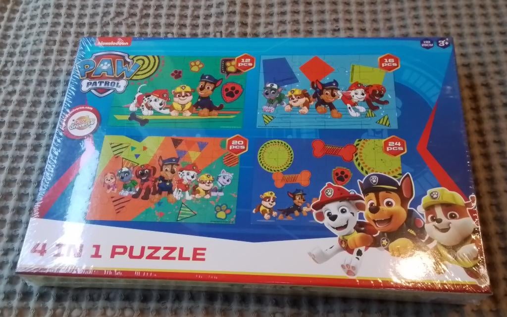 Nieuwe Paw Patrol 4 in 1 puzzel, Ophalen of Verzenden, Nieuw