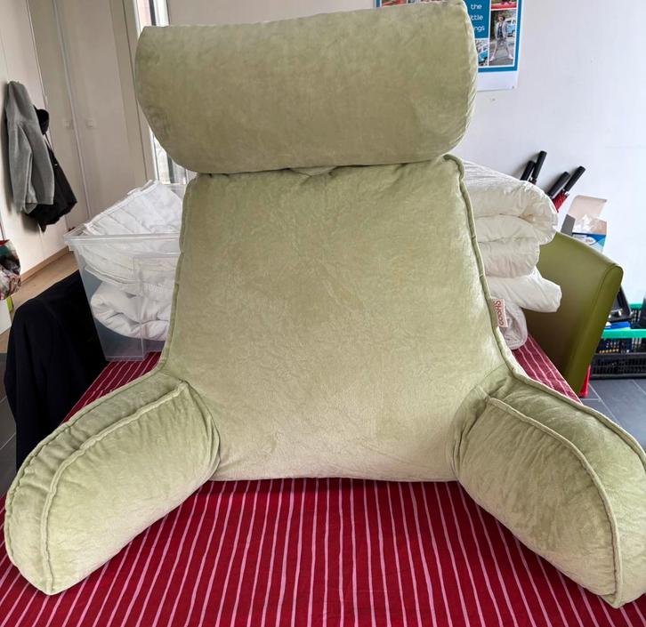 Coussin de lecture/coussin de dossier, Maison & Meubles, Accessoires pour la Maison | Coussins, Comme neuf, Vert, Autres formes