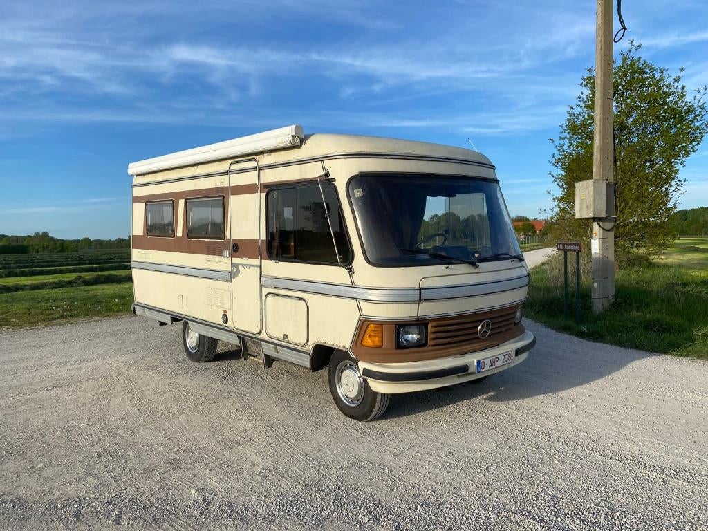 Hymer S550 Mercedes '85 - Ours brun, Caravanes & Camping, Camping-cars, Particulier, jusqu'à 4, Intégral, Hymer, Mercedes, 5 à 6 mètres